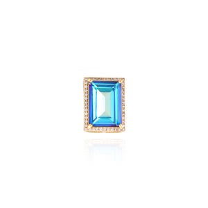 Zircon Pendant,Zircon Charm,18K Gold Filled Creative Necklace,Micropavé CZ Square Pendant,Square Charm,DIY Jewelry Supplies,16.5x12.5x7.6mm
