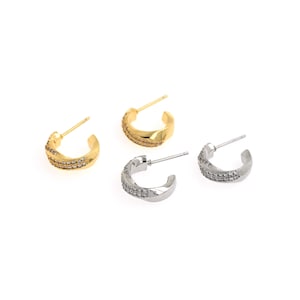 1 Pair,18K Gold Filled Round Earrings, Chain Earrings,  Twisted String Earrings, Gift for Her, 14.3x14.6x4.8mm