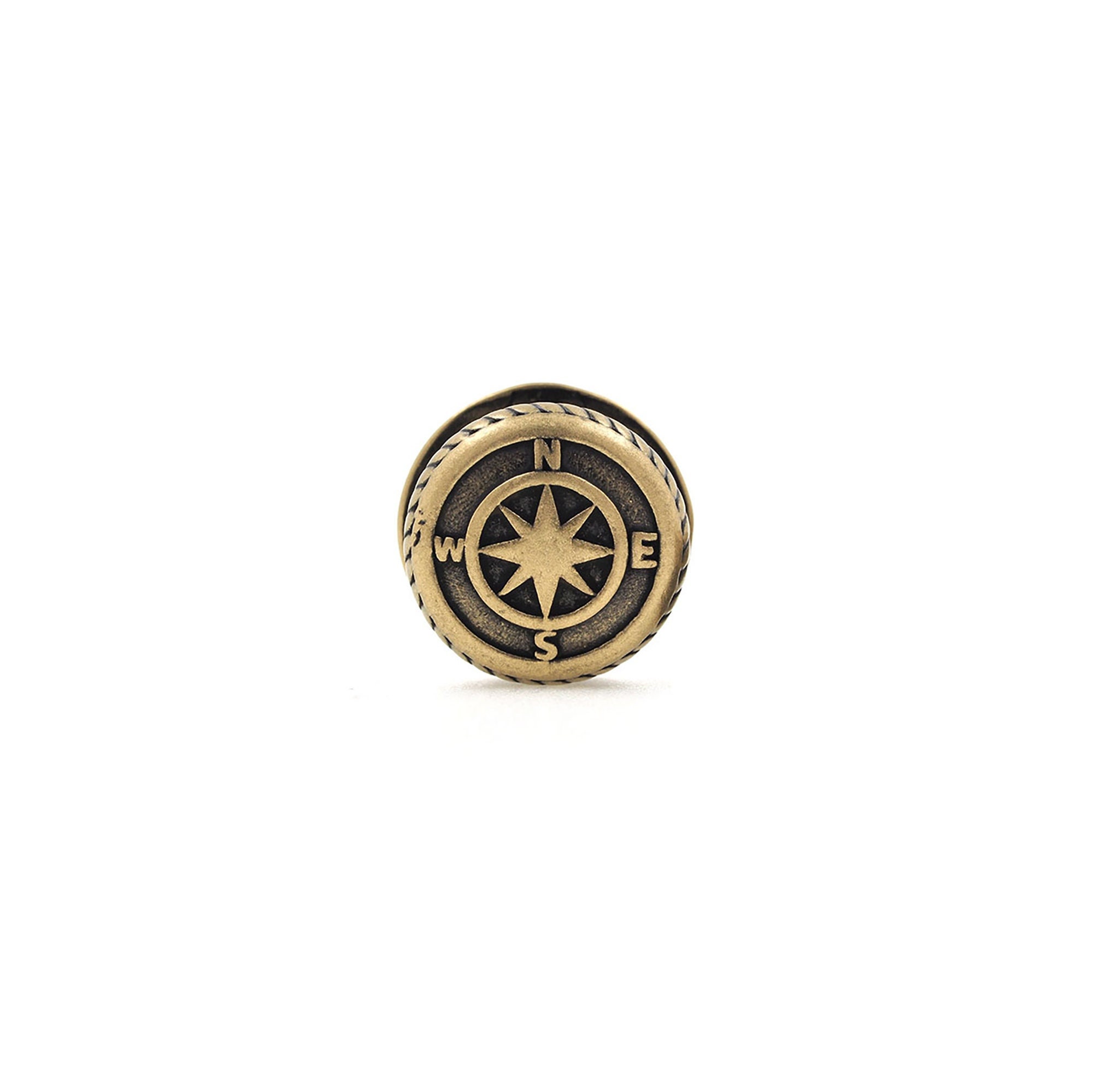 Bead compass gold, Sterling Silver