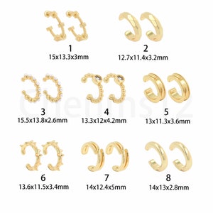 Thin Bone Clip Earrings, Micropavé CZ Everyday Earrings, 18K Gold Filled Give Her Gift, Classic Clip Earrings, No Hole Earrings