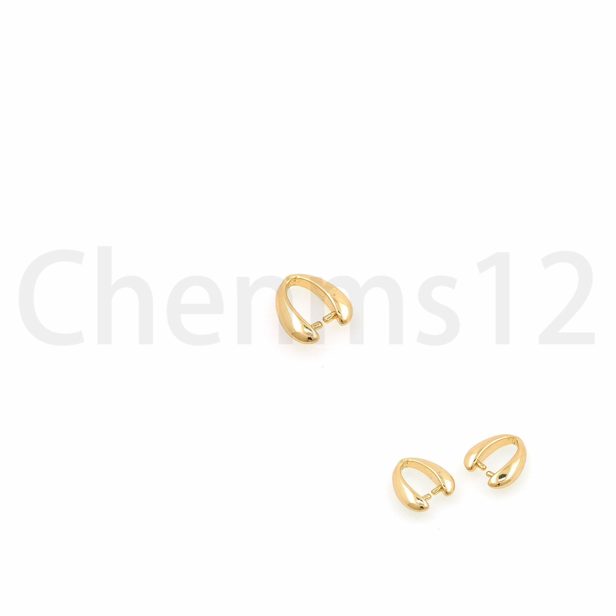 10 Pcs,18k Gold Filled Pendant Ring, Simple Clip Ring, Charm Clip Ring ...