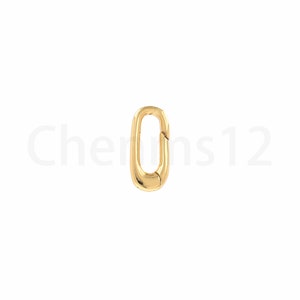 18K Gold Filled Mountaineering Clasp, Gold Clasp, Press Clasp, Oval Clasp, Spring Clasp, DIY Jewelry Accessories image 3