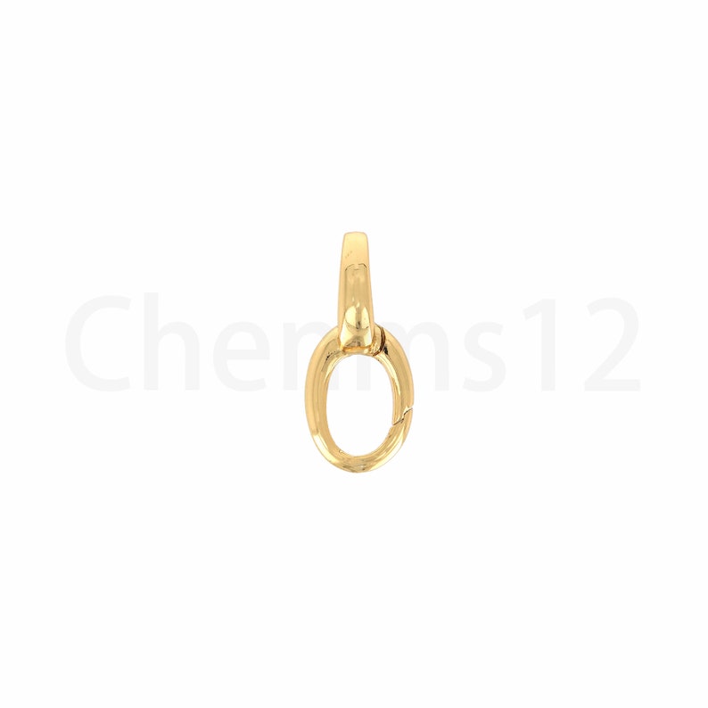 18K Gold Filled Mountaineering Clasp, Gold Clasp, Press Clasp, Oval Clasp, Spring Clasp, DIY Jewelry Accessories image 10