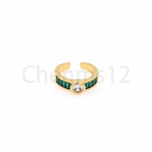 18K Gold Fills The Dainty Ring, Zircon Ring, Micropavé CZ Can Adjust The Ring, Open Ring, Give Her Gift