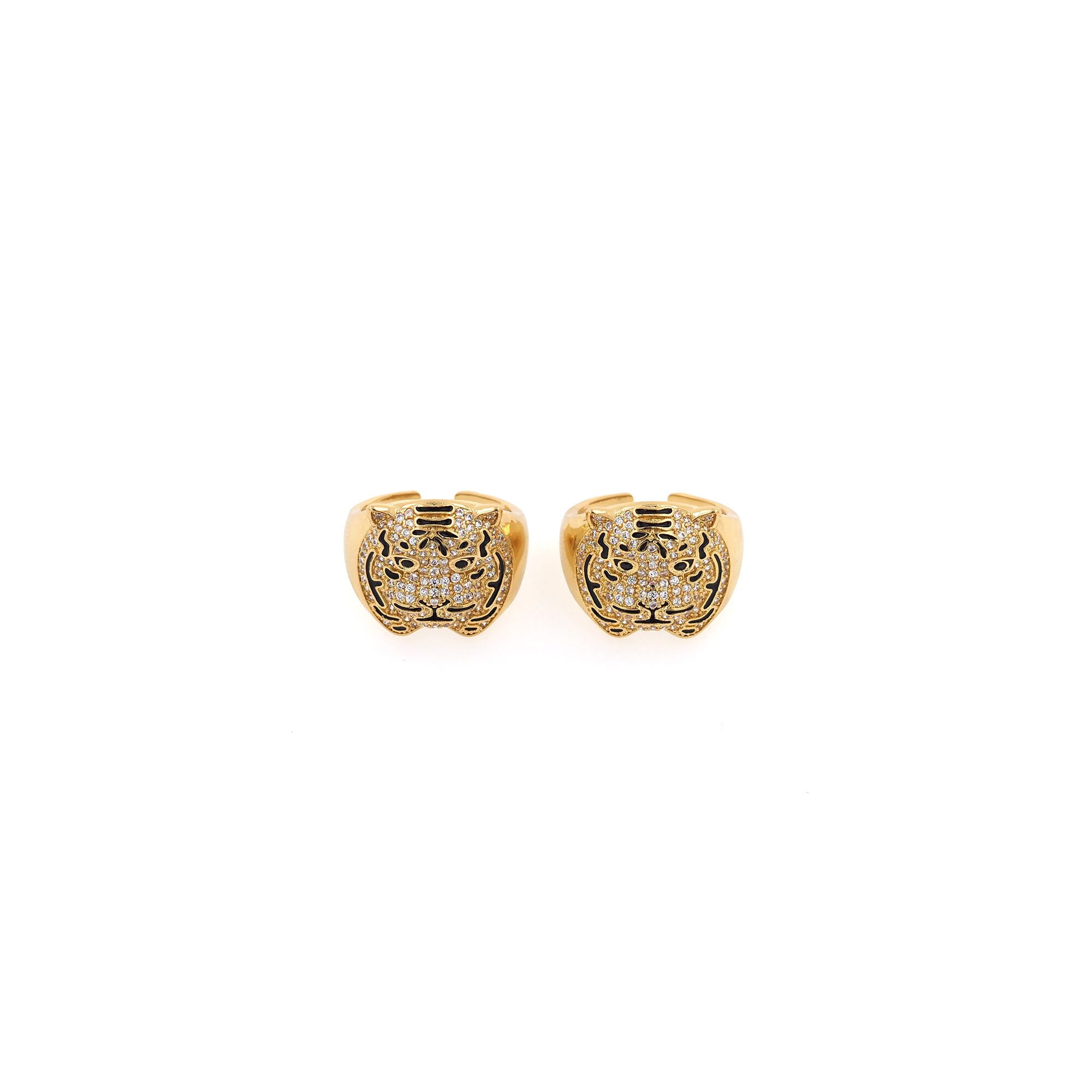 Anello aperto in acciaio inossidabile per gatti che cammina Anello