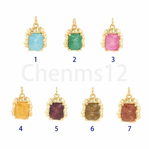 Micropavé CZ Square Pendant,Zircon Pendant,18K Gold Filled Creative Necklace,Square Charm,Zircon Charm,DIY Jewelry Supplies,20.5x13.5x4.7mm
