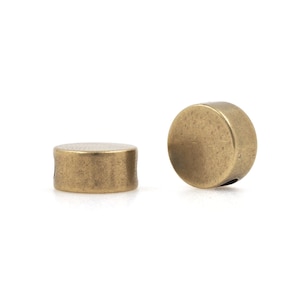 Loose Beads,Antique Flat Round Spacer Beads,18K Gold Filled Round Spacer Beads,Bracelet Beads,DIY Jewelry Supplies,4.8*10mm