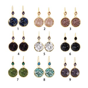 Micropavé CZ Dangle Oorbellen, 18K Gold Filled Drop Oorbellen, Boho Oorbellen, Hoop Earring, Doorboorde oorbellen, DIY Sieraden Benodigdheden, 42,5x20x9,5mm