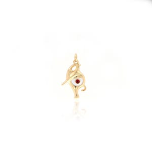 Evil Eye Charm,Enamel Charm,Eye Pendant,18K Gold Filled Eye Charm,DIY Jewelry Making Supplies,26x14x3.7mm
