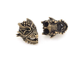 Drachen Charms, 18K Gold gefüllt Drachenkopf Perlen, antike Drachen Perlen, Drachen Spacer Perlen, DIY Armband Halskette Zubehör, 16.5 * 20.3 * 13.5mm
