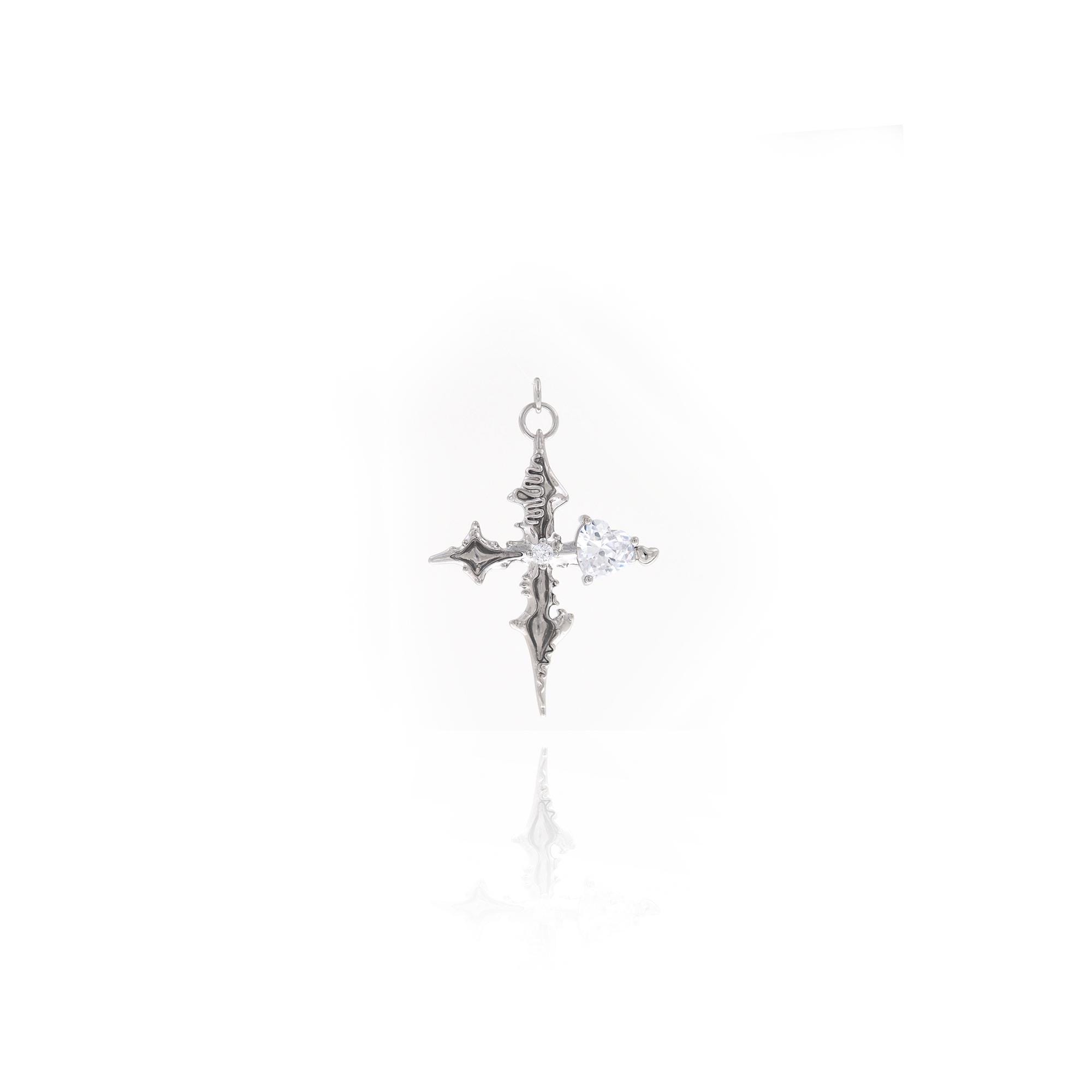 Collana Croce Con Zirconia Cubica - Ciondolo Fede E Speranza, Catena Regolabile 44-49 Cm, Regalo Religioso Per Amica