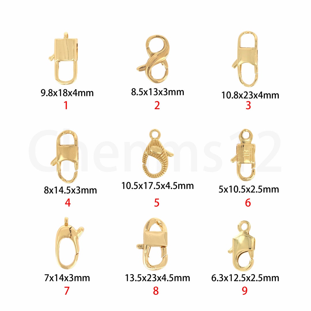 5PCS/Pack Stainless Steel Gold Plated CB Lobster Clasps Claw Hooks  Connector For Bracelet Necklace DIY