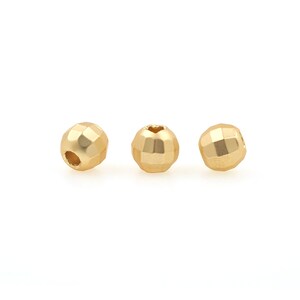 10pcs,Brass Loose Beads,18K Gold Filled Round Spacer Beads,Sandy Gold Bracelet Beads,Hammered Beads, Ball Beads,DIY Jewelry Supplies, 5mm