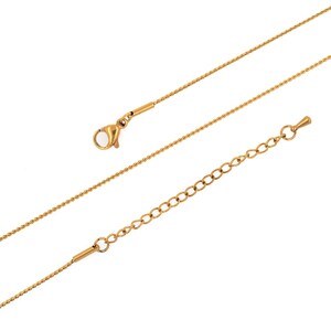 Stainless Steel Necklace,Dainty  Collarbone Necklace,Round Beaded Necklace,Thin Gold Necklace,Gift for Friends