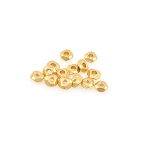 10 pcs,18K Gold Filled Hexagon Geometry Beads,Brass Loose Beads,Irregular Hexagon Spacer Beads,Bracelet Beads,DIY Jewellery Supplies,5mm