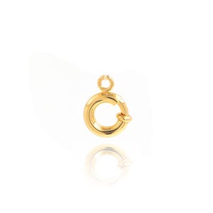 18K Gold Filled Sailor Clasp,Large Spring Ring,Round Clasp,Nautical Clasp,DIY Jewelry Making Supplies,9.5x7.5x1.8mm