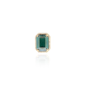 Zircon Pendant,Zircon Charm,18K Gold Filled Creative Necklace,Micropavé CZ Square Pendant,Square Charm,DIY Jewelry Supplies,17x12.5x8mm