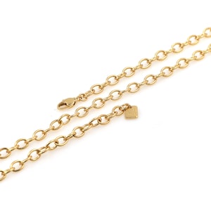 18K Gold Filled Necklace, Simple Necklace, Oval Gold Necklace, Rollo Gold Necklace, Thin Gold Necklace, Gifts For Her, DIY Jewelry Making