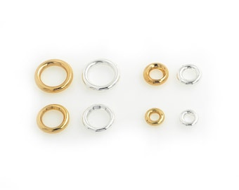 10 pcs 18K Gold Filled Jump Ring,Round Open Rings,Bulk Open Rings,DIY Jewelry Making Supplies