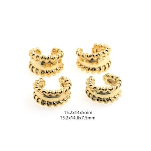 Everyday Earrings, Thick Bone Clip Earrings, 18K Gold Filled Give Her Gift, Classic Clip Earrings, No Hole Earrings,