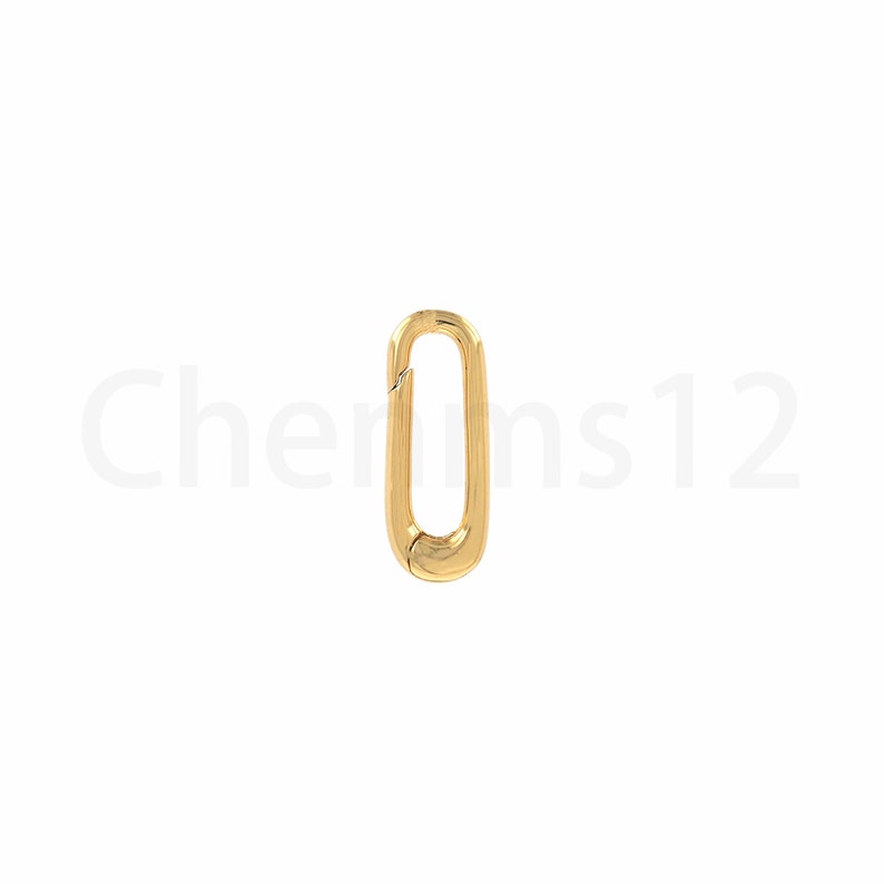 18K Gold Filled Mountaineering Clasp, Gold Clasp, Press Clasp, Oval Clasp, Spring Clasp, DIY Jewelry Accessories image 4