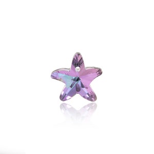 May include: A small, purple, crystal starfish charm with a hole for stringing.