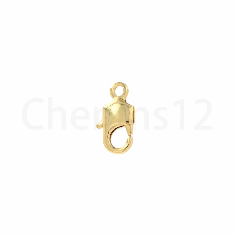 18K Gold Filled Mountaineering Clasp, Gold Clasp, Press Clasp, Oval Clasp, Spring Clasp, DIY Jewelry Accessories image 5