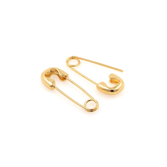 Pin Clasp Pin Charms 18K Gold Filled Brooch Pin Clasp Brooch Clasp Brooch Charm Safety Pin Clasp DIY Jewelry Supplies 32.5x11.5x4mm