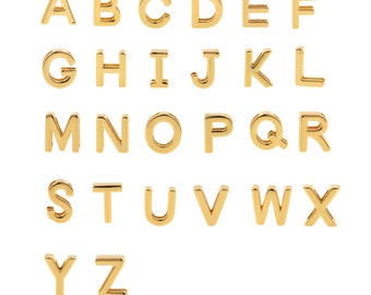 18K Gold Filled Alphabet Spacer Beads, Square 26 Letter SpacerBbeads,Large Hole Letter Beads, Alphabet Jewelry，DIY Jewelry Supplies,3*6*8mm