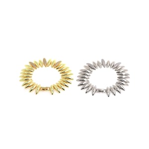 Pulsera de cadena con garras, pulsera con púas, pulsera de cadena gruesa chapada en oro de 18 quilates, pulsera de la buena suerte, pulsera soldada, regalo para él