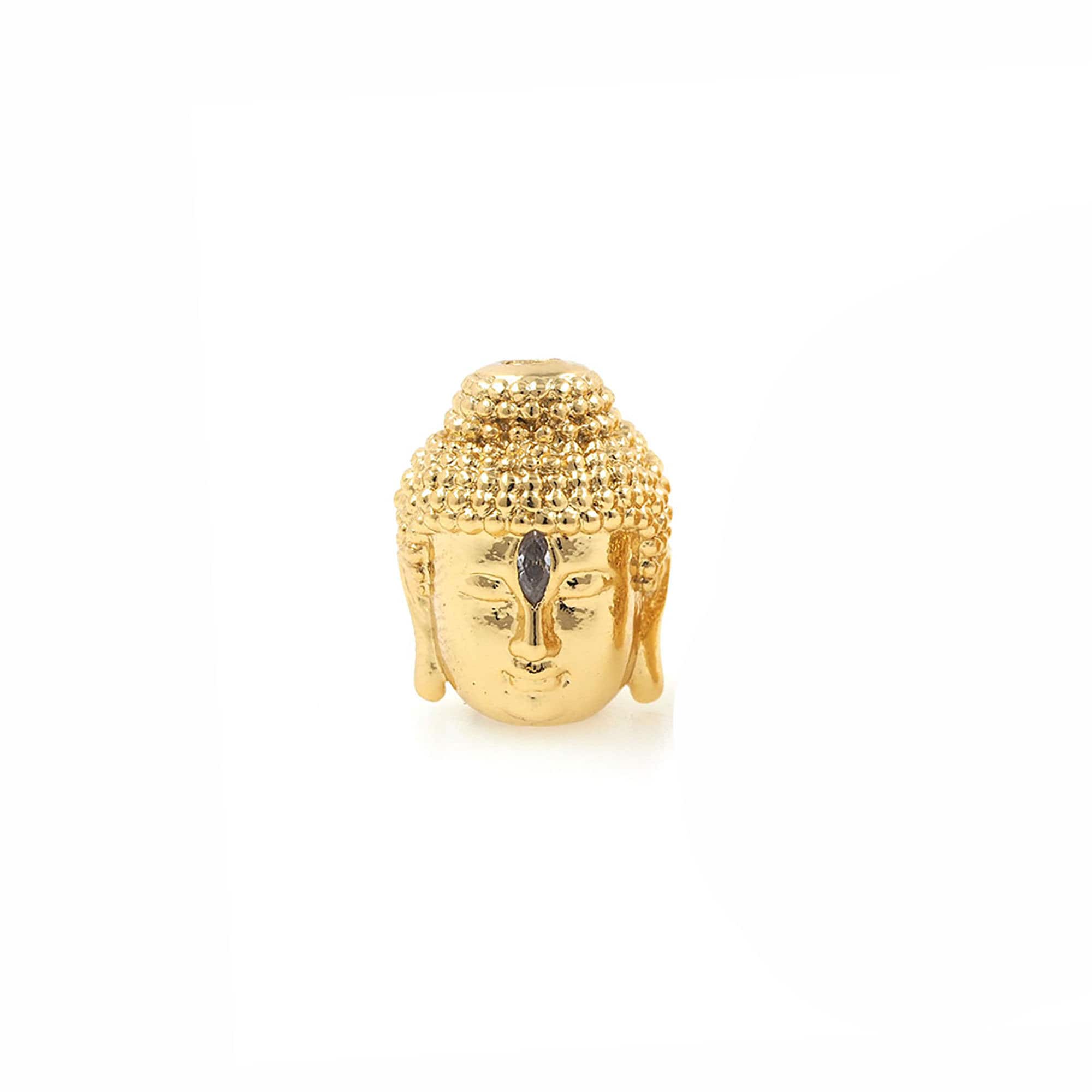 18K Gold Filled Buddha Head Spacer Bead, Buddhism Jewelry Space Beads,Buddha Beads,Buddhism Jewelry,DIY Jewelry Supplies, 14*10.4*10.8mm
