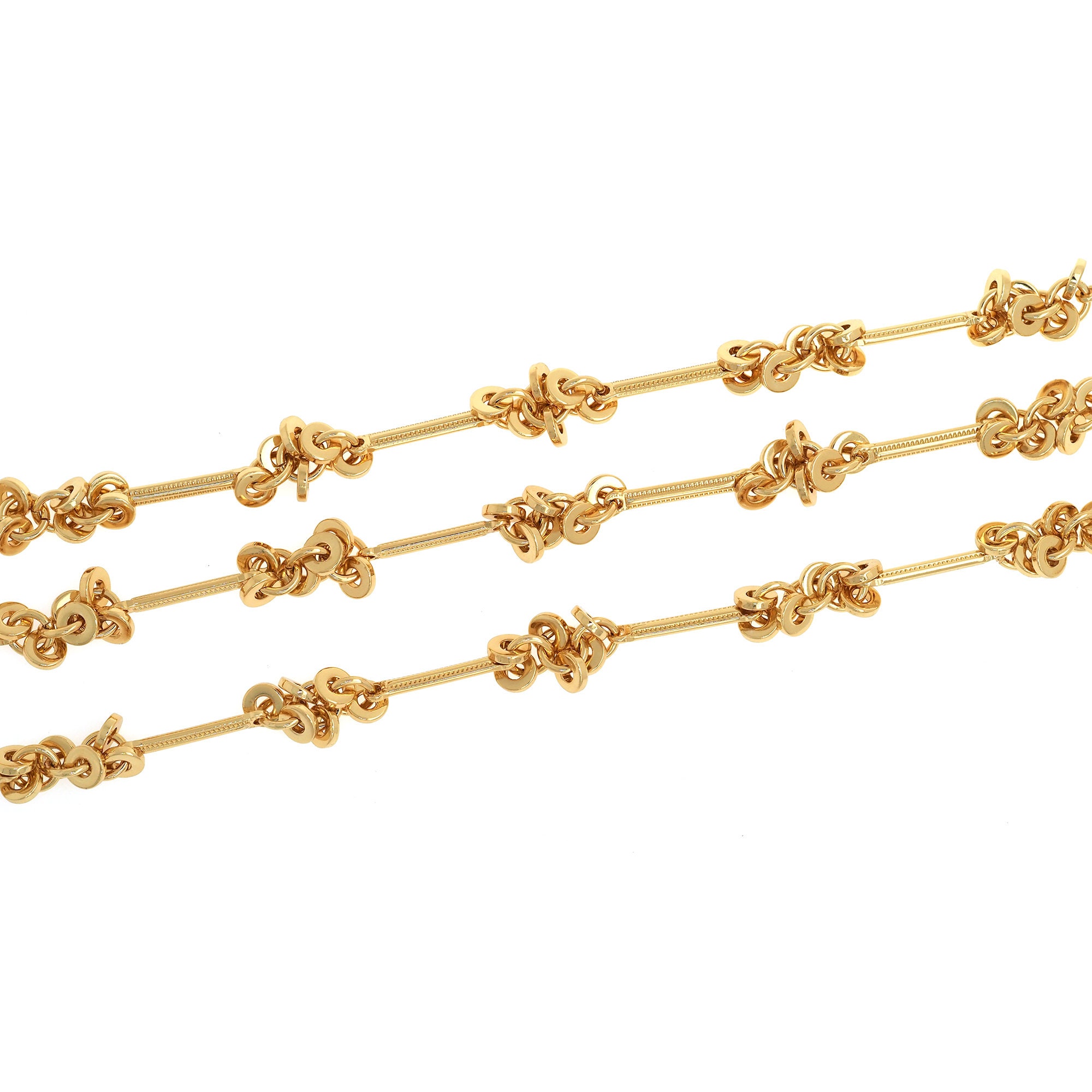 Hemp Rope Chain, Flat Chain,welded Chain,18k Gold Filled Semi-finished ...