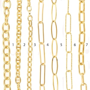 18K Gold Filled Semi-Finished Chain, Oval Chain, Welded Chain，Nickel Free Hypoallergenic,For Making Necklace Bracelets