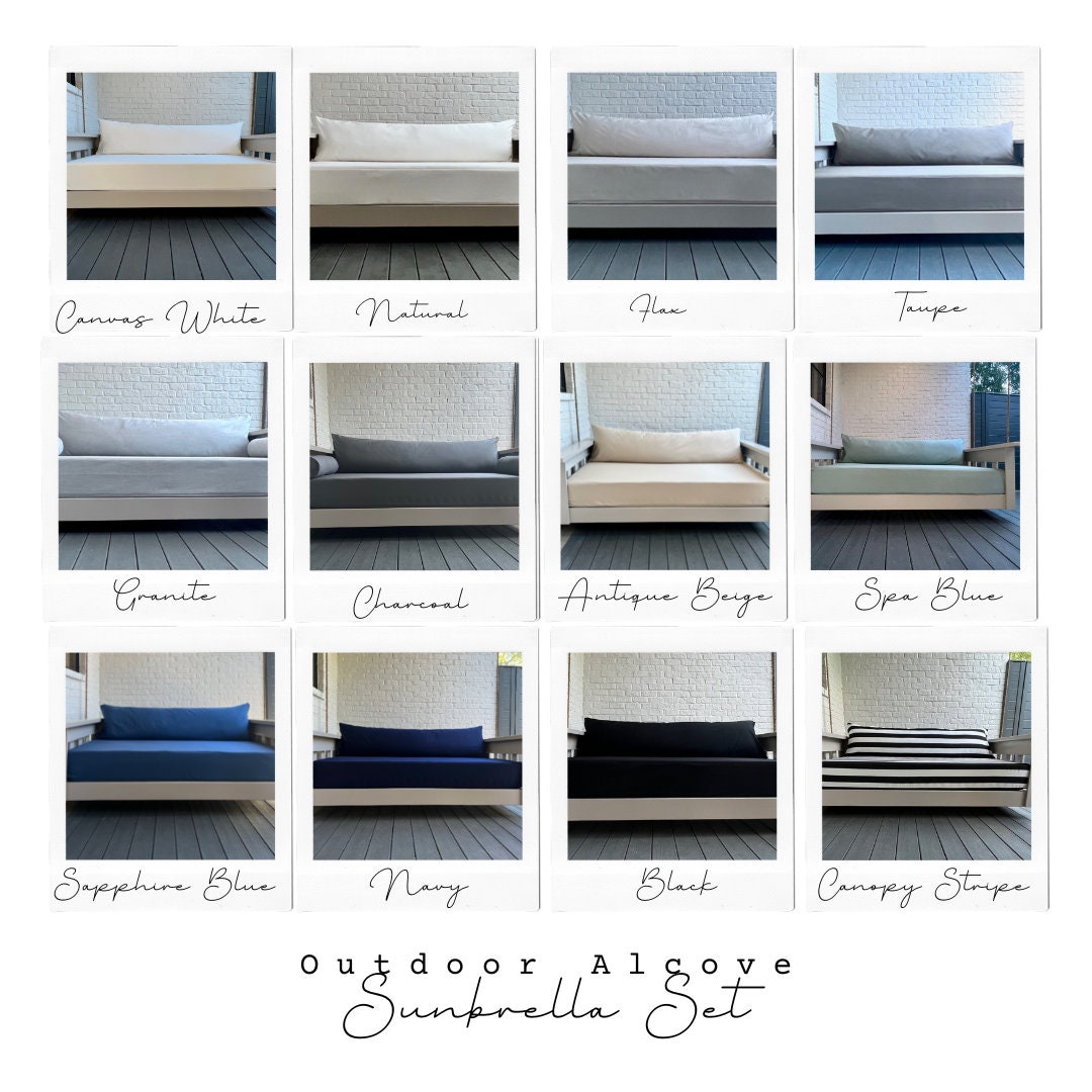 Sunbrella Twin Size Outdoor Mattress Cover and Extra Long 20 X 75 Back