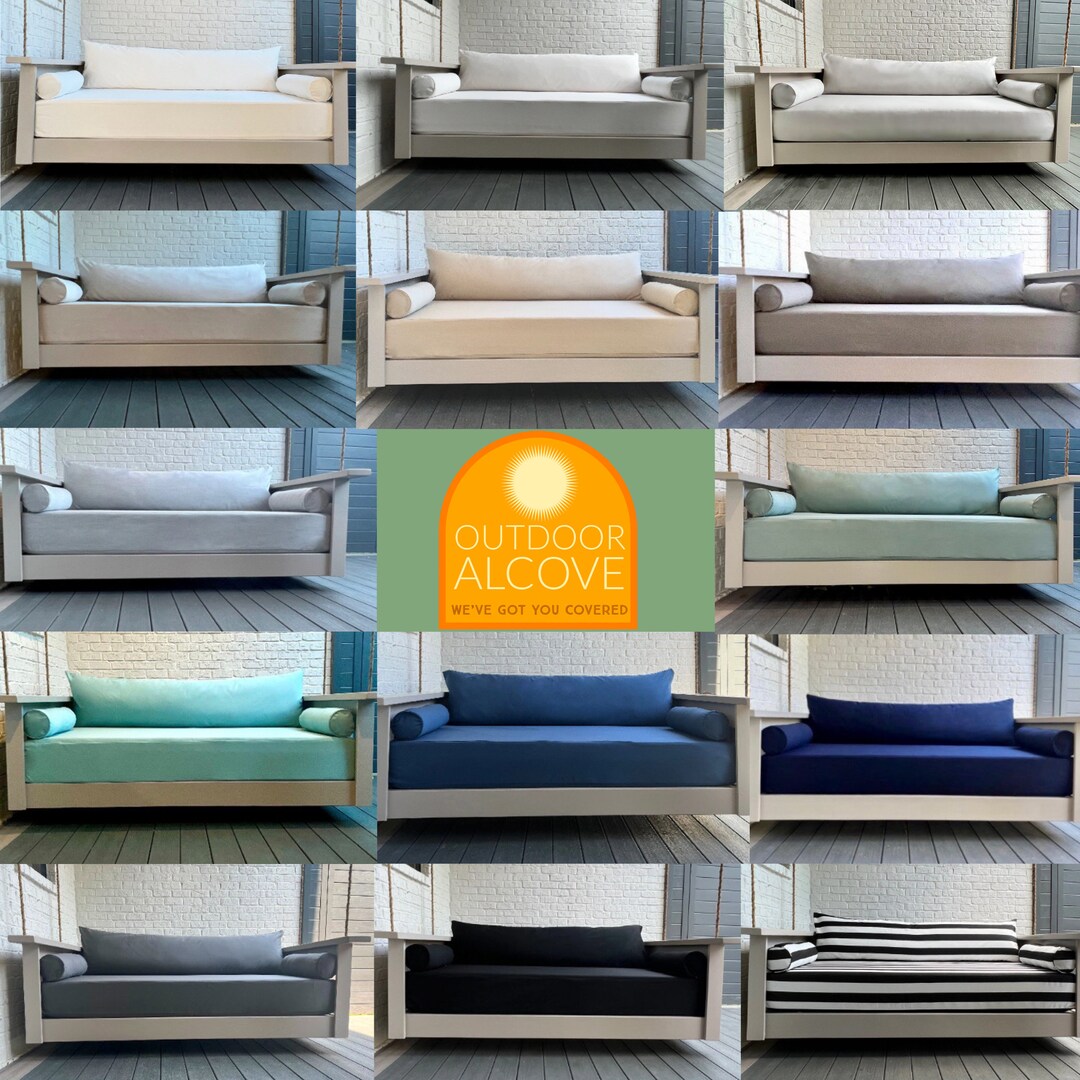 Sunbrella Twin Size Outdoor Mattress Cover, Extra Long 20 X 75 Back