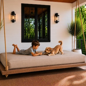 Sunbrella Twin Outdoor Mattress Cover for Porch Daybed Bed Swings - In Stock Quick Ship - Multiple Colors & Sizes Available