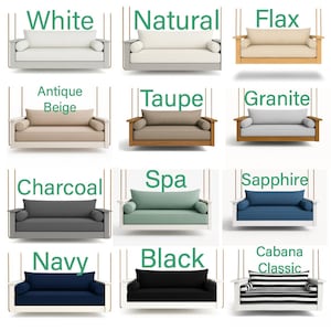 Sunbrella Twin Outdoor Mattress Cover Set – with Back Pillow & Bolsters