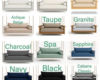 Sunbrella Twin Outdoor Mattress Cover Set – with Back Pillow & Bolsters