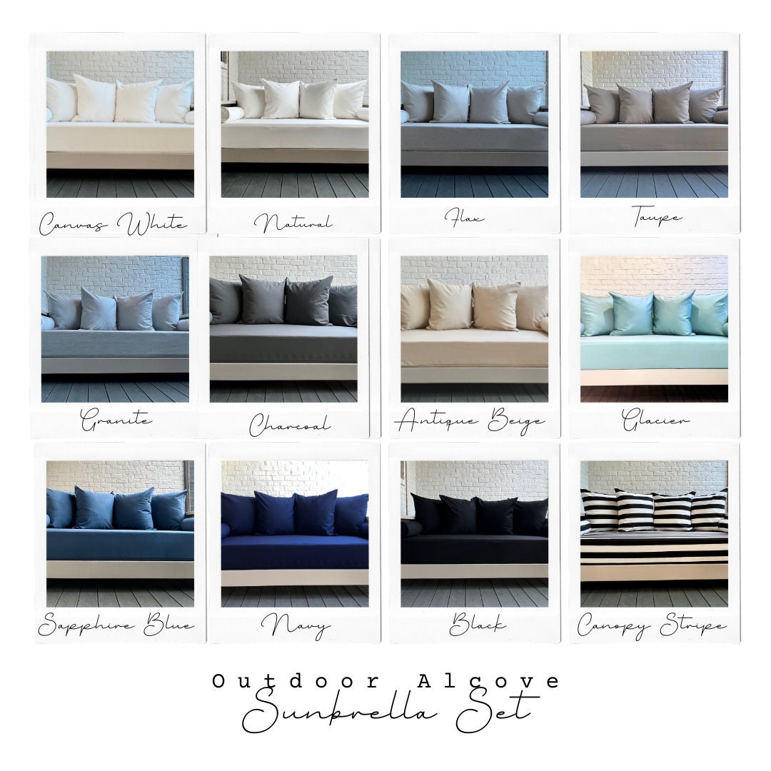 Sunbrella Set A Full Size Outdoor Mattress Cover, Two Long 30x8