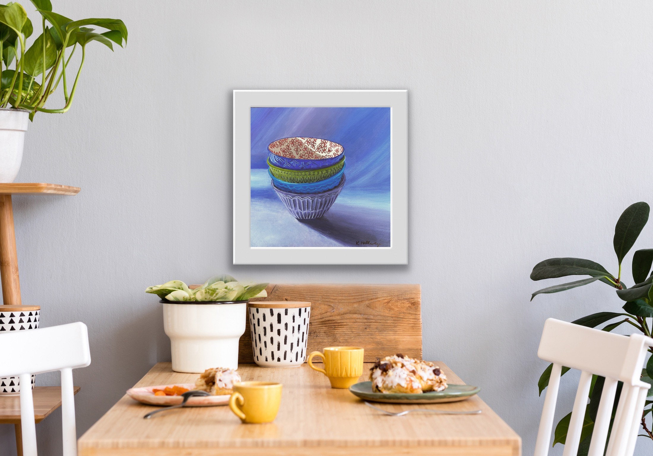 Colorful kitchen wall art original acrylic painting kitchen | Etsy