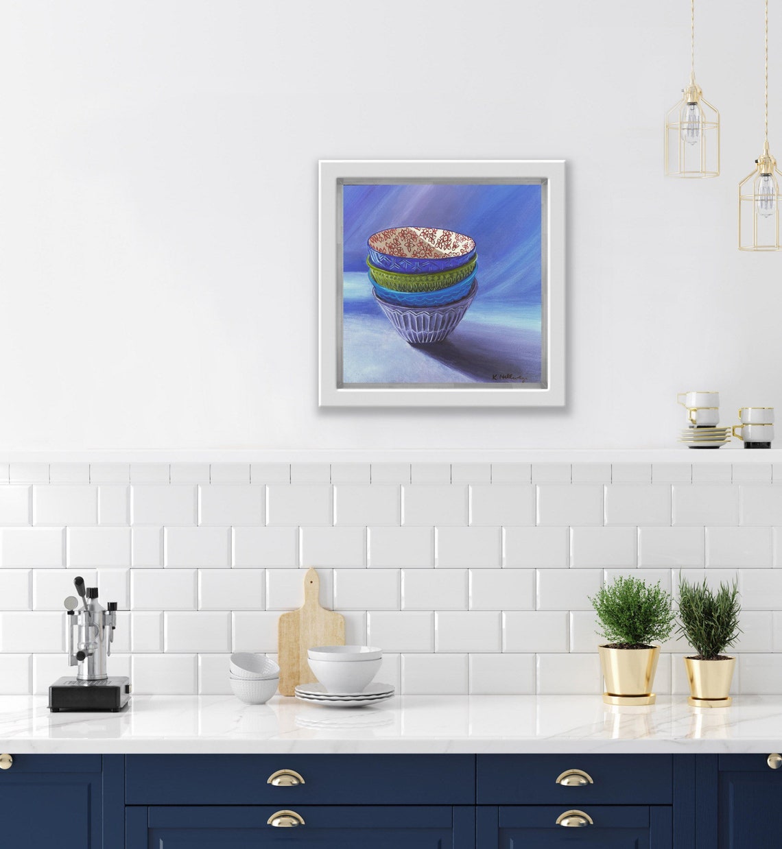 Colorful Kitchen Wall Art Original Acrylic Painting Kitchen - Etsy UK