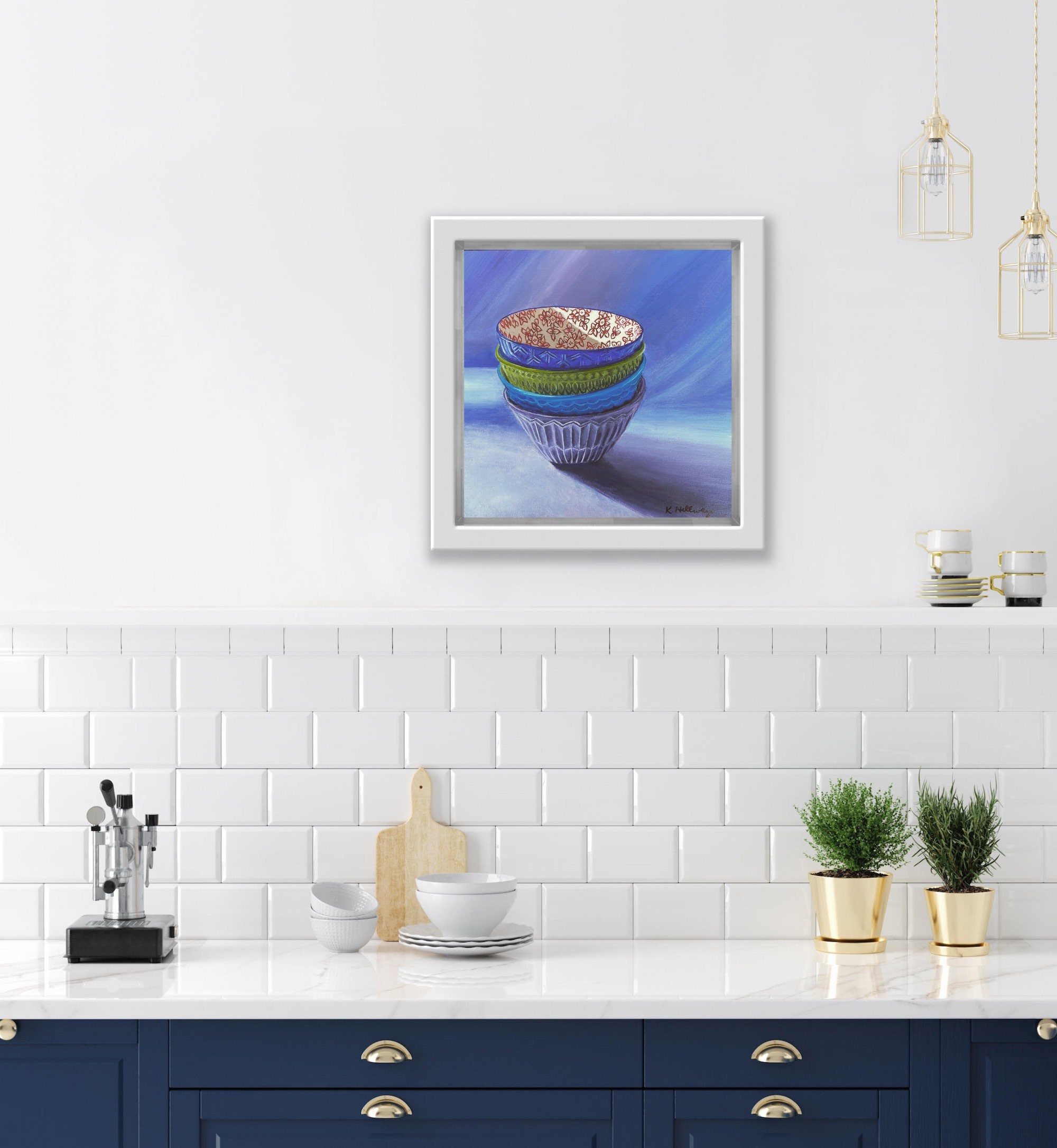 Colorful Kitchen Wall Art Original Acrylic Painting Kitchen Etsy UK
