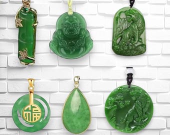 Green Jade Buddha Pendant Necklace - Gold Filled Meditation Jewelry
