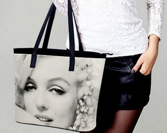 Marilyn Monroe Famous Quote Vegan Leather Handbag 