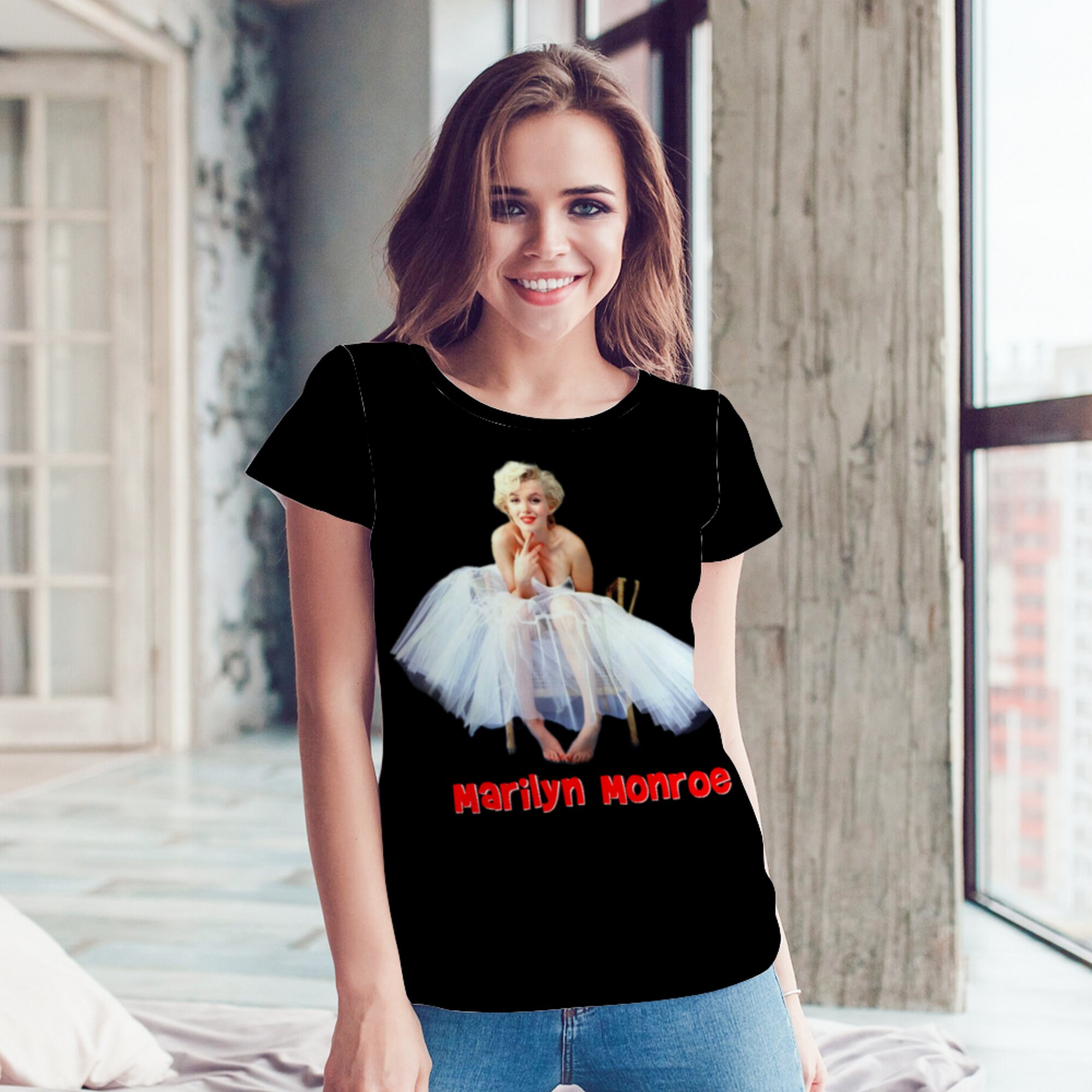Marilyn Monroe Black 100% Cotton Soft Style UNISEX | Etsy Australia