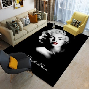 Marilyn Monroe Hollywood Foldable Rectangular Floor Mat/Thick Rectangular Floor Mat/Marilyn Monroe Rug/Multiple Sizes/Floor Mats/Floor Rugs