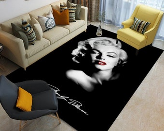 Marilyn Monroe Hollywood Foldable Rectangular Floor Mat/Thick Rectangular Floor Mat/Marilyn Monroe Rug/Multiple Sizes/Floor Mats/Floor Rugs