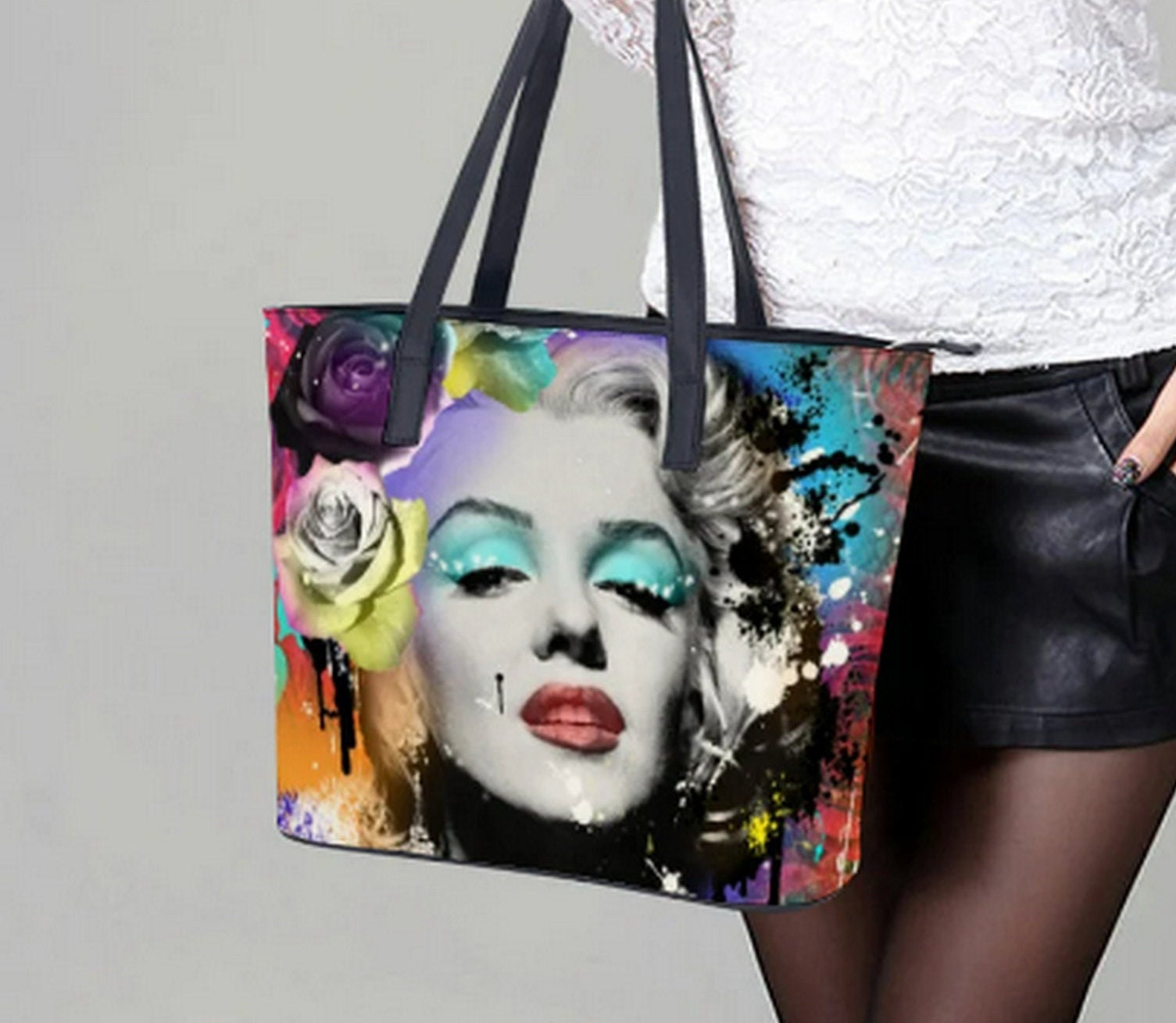 Marilyn Monroe Faux Leather Shoulder Bags for Women