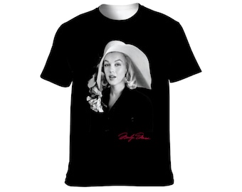 Marilyn Monroe White Hat UNISEX 100% Cotton T-Shirt/Marilyn Monroe T-Shirts