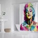 Marilyn Monroe Watercolor Art Beautiful Image Bath Shower Curtain 71' x 69' 